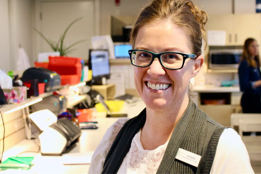 A Penny Fausta team member in the pharmacy