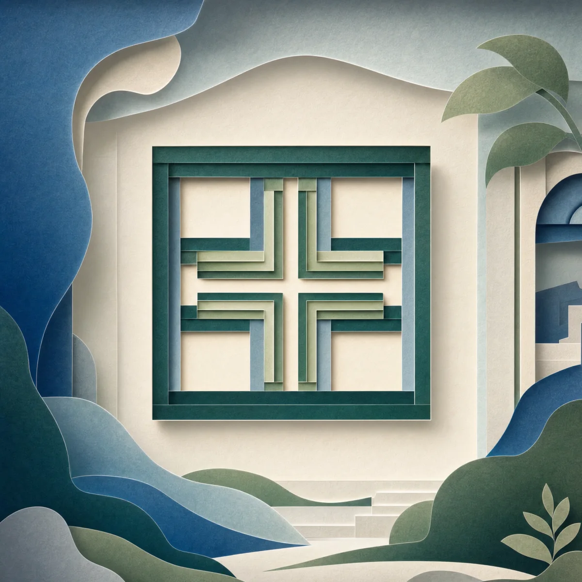 Layered paper interpretation of the Penny Fausta cross sign